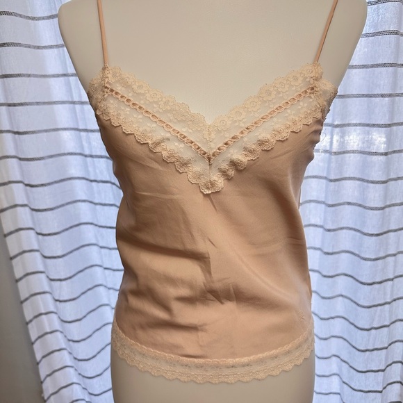 Dior Beige Lace Detail Top camisole tank top slip - Picture 1 of 6